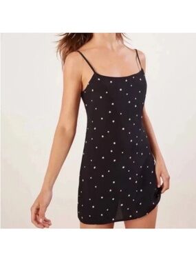 Reformation Lindsey Mini Dress In Satellite Star Size O